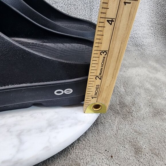 Oofos Shoes Mens 8 Womens 10 Oocloog Black Recovery Clogs Comfort Footwear *GUC* - Picture 2 of 12